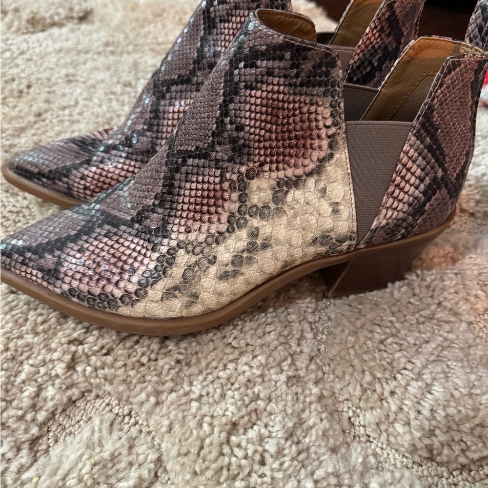 Dolce Vita Multicolor Snakeskin Ankle Boots